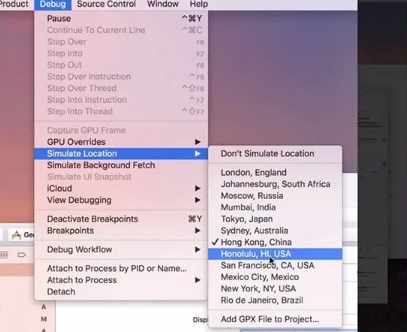 MacのXcodeで位置情報を偽装