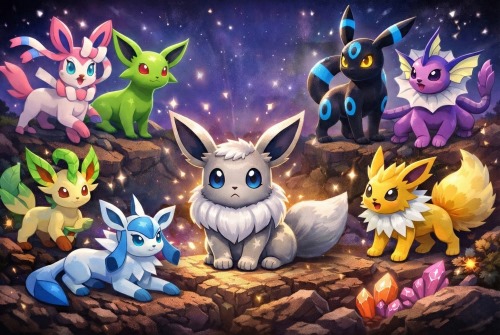 色違いイーブイ進化