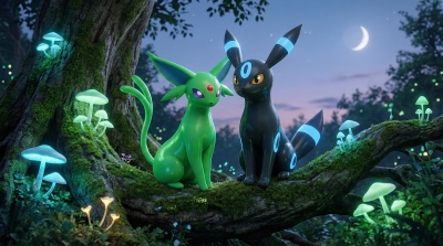 shiny espeon and umbreon